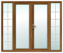 French Door-Left and Right Fixed With Georgian Bars